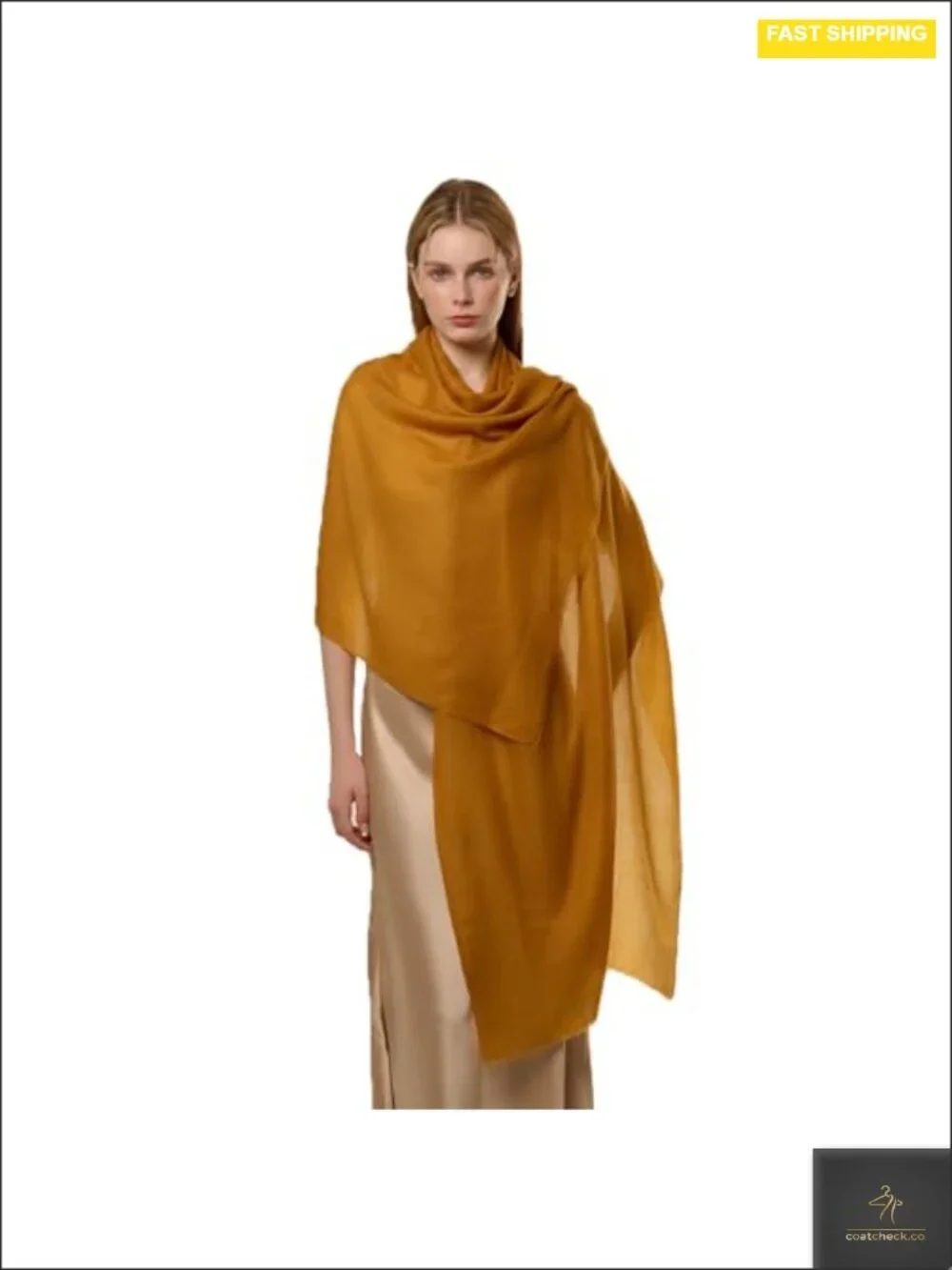 100% Cashmere Shawl Wrap 75x30 Featherlight Thin Sheer Pashmina Scarf
